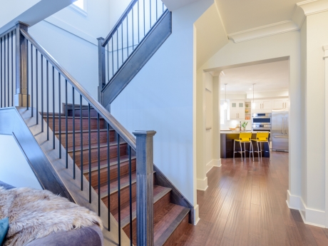 staircase to second floor of home