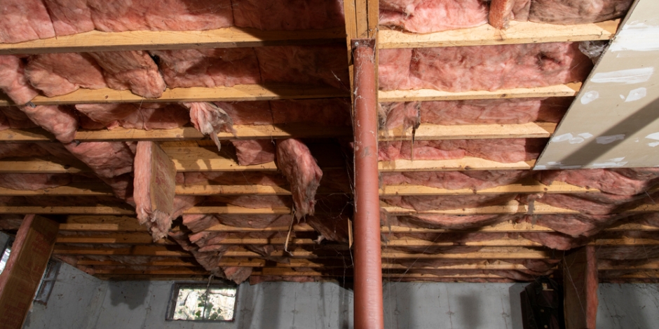 unfinished under insulated crawlspace