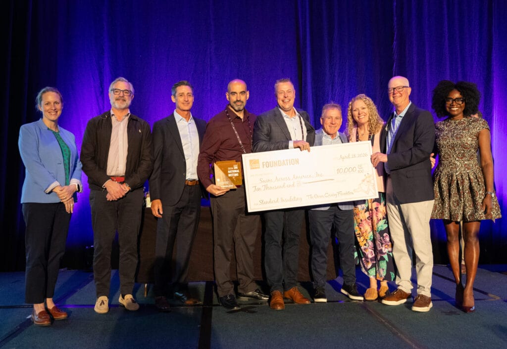 The Standard Team accepting the $10,000 award, which will be donated to Charlotte charities.